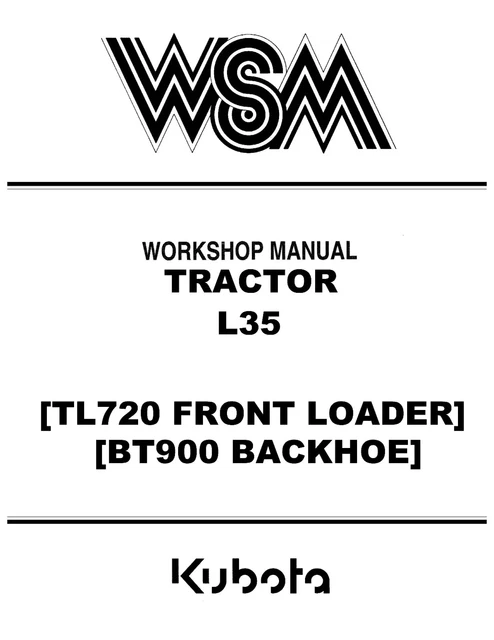 PRINTED Tractor Backhoe Full Technical Workshop Manual KUBOTA BX24 RCK54 RCK60B