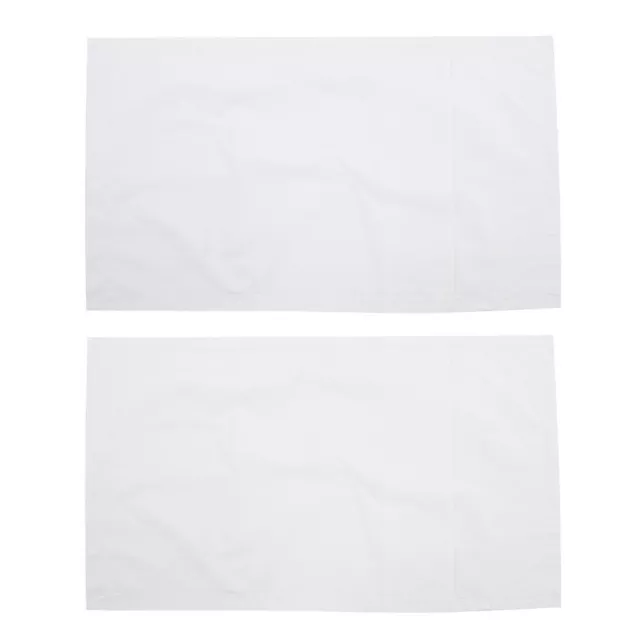 2 Pcs Cotton Blend Pillowcases Standard Size Decorative White Washable