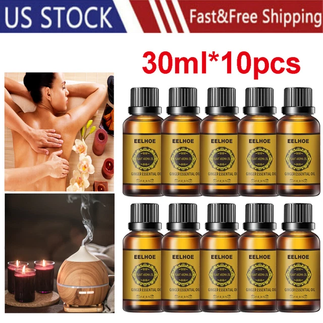 10Pcs Belly Drainage Ginger Oil Essential Natural Plants Massage Therapy Essence