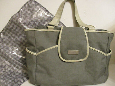 Baby Fashion Flap Tote Diaper Bag - Just One You™ Made by Carter's® Gray  EC