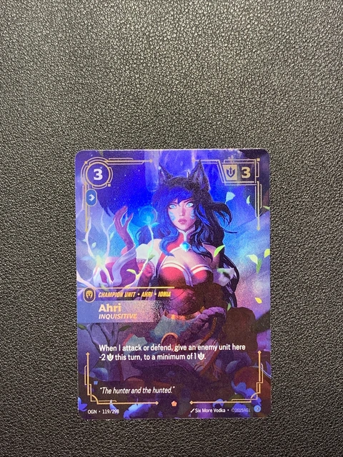AHRI 2025 LEAGUE of Legends Riftbound English TCG OGN 119a/298 Foil £36 ...