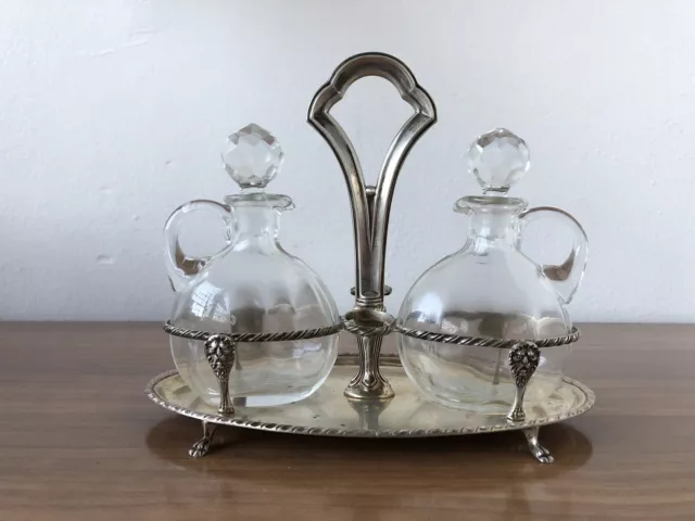 Set Per Condimento In Argento 800 Italia Anni 30/40
