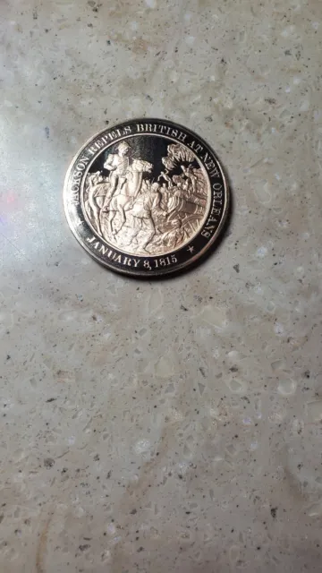 Jackson Repels British At New Orleans January 8, 1815 Franklin Mint Medal