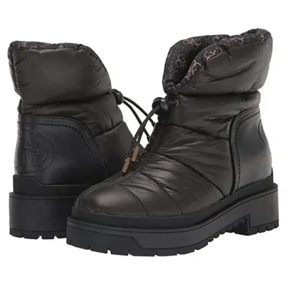 GUESS Women's Leeda Cold Weather Boots, Black - Size: 8