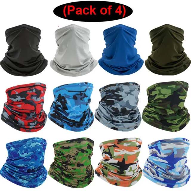 4× Camo Sturmhaube Halstuch Maske Tube Bandana Schal Fahrrad Motorrad Halswärmer