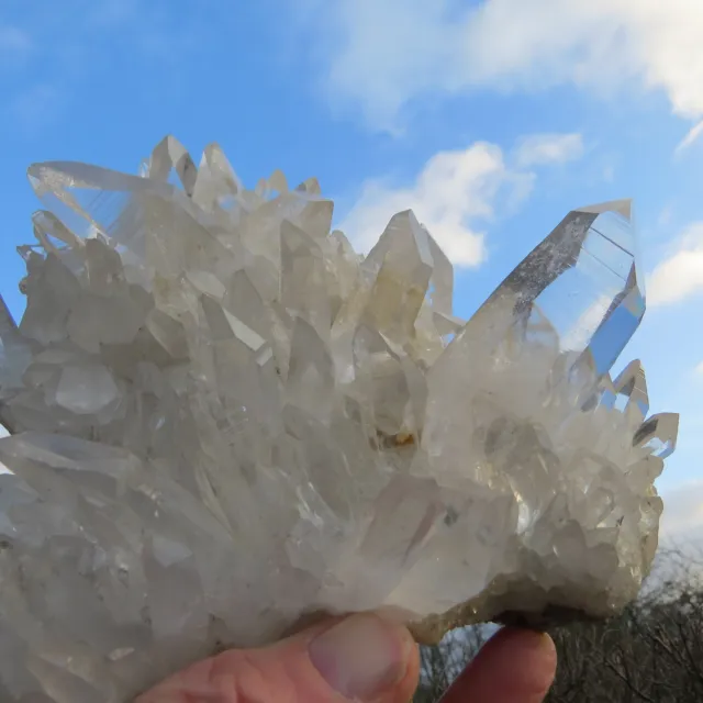 Mineralien Quarz Bergkristall Druse Bergbau Arkansas Amerika Heilstein Esoterik 6
