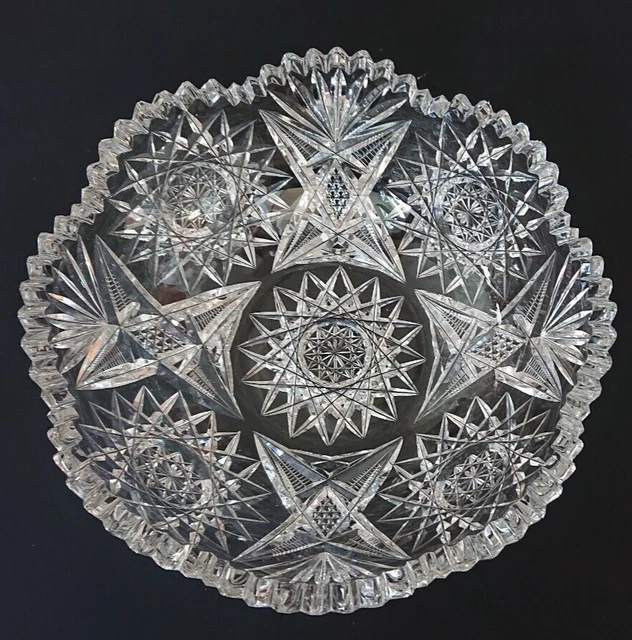 American Brilliant Period (ABP) Cut Glass 8-inch Bowl
