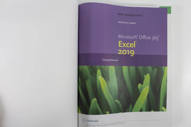 NEW PERSPECTIVES MICROSOFT Office 365 Excel 2019 Comprehensive by ...