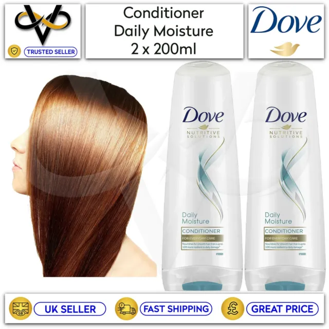 2 x Dove Daily Moisture Conditioner For Normal And Dry Hair Pro-Moisture Complex