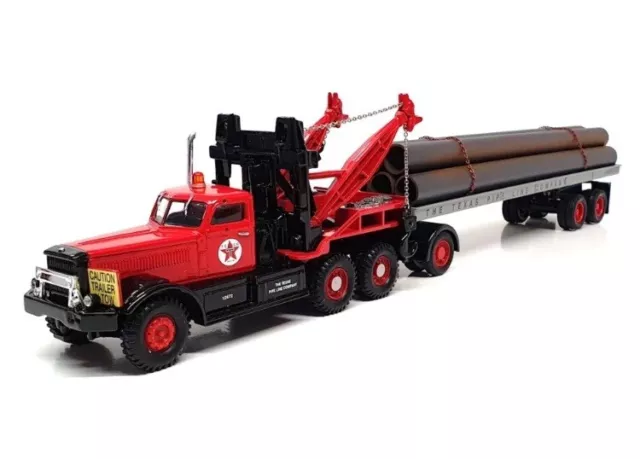 Corgi 1/50 Scale 55610 - Diamond T980 Wrecker Trailer & Pipes "Texaco" - Red