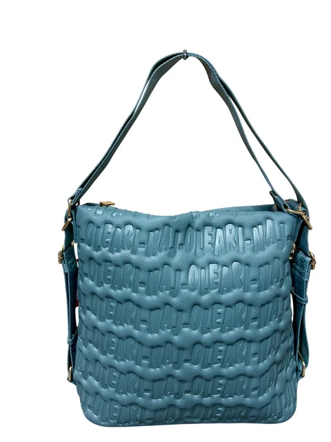 Borsa A Tracolla Donna NAJ-OLEARI Tartan Verde/Marrone - Design Patchwork, Logo, 20.5x29 Cm