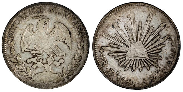MEXICO 1848 ZS OM 2 Reales Silver (.903) F $40.63 - PicClick CA
