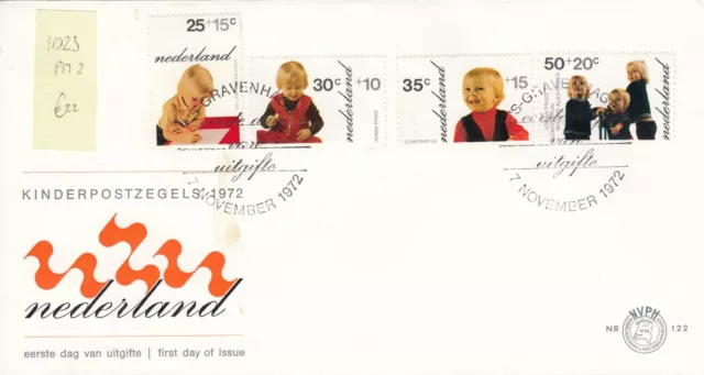 Netherlands 1972. NVPH E122 FDC. Plate Error Mast 1023 PM2 Page 541. CV22 Euros.