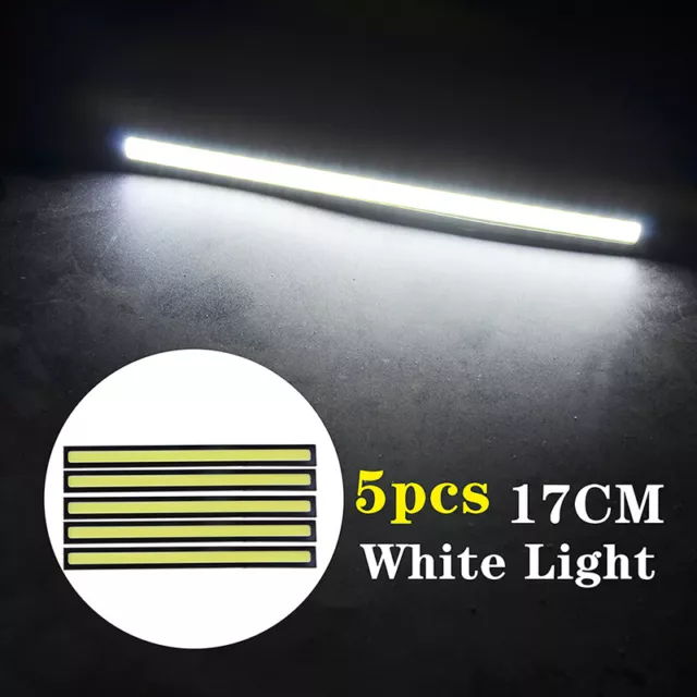 5x White LED Strip DRL Daytime Running Lights Fog COB Car Lamp Day Driving