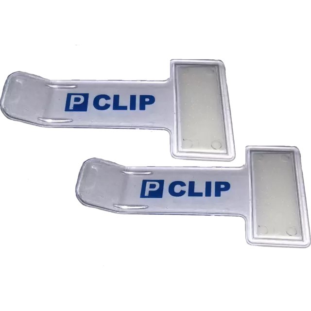 Grendle 2pk Windscreen Parking Pass Permit Card Ticket Holder Clip Self Adhesive