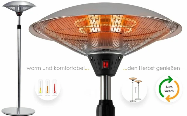 Infrarotstrahler Heizstrahler Terrassenstrahler Heizpilz Terrassenheizer 2100W