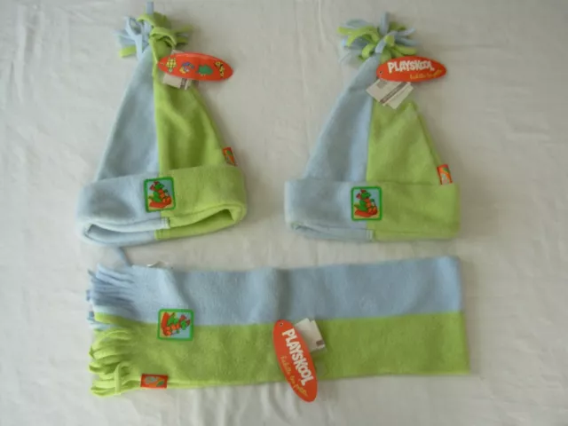 Lot 2 Bonnets 1/2 meunier + 1 écharpe taille 48 (18mois) Playskool Neuf (E11)