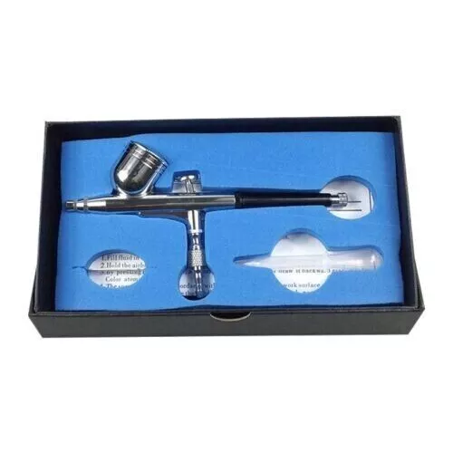 Dual Action Airbrush Metal Air Brush Spray Gun 0.5mm Paint Tattoo Tool