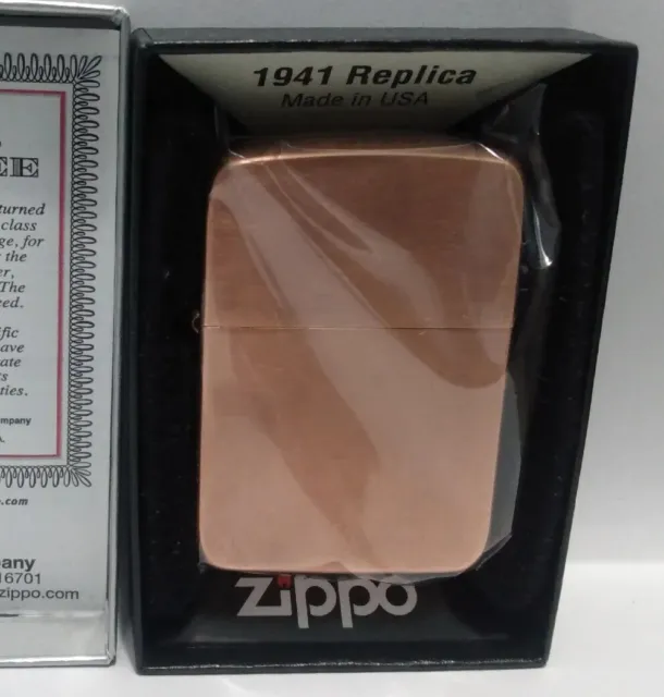 Zippo 1941 Replica Copper Color Brass