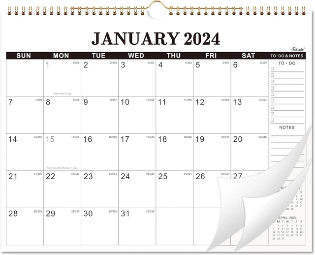2024 CALNEDAR Calendar 2024, Jan. 2024 Dec. 2024, 12 Months Wall
