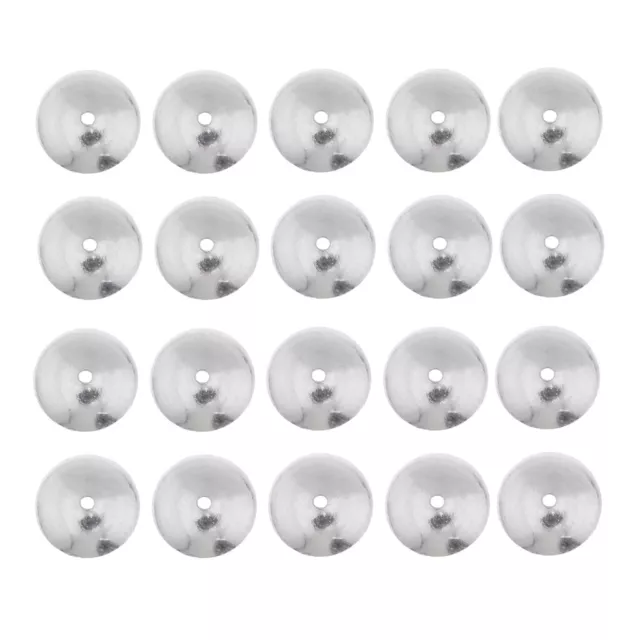 10/20pc Sterling Silver Round Spacer Bead Caps Charms Jewelry Findings 3/6mm