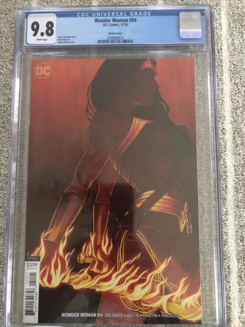 Wonder Woman 54 Cgc 9.8 Jenny Frison Variant Dc Comics 2018 🔥