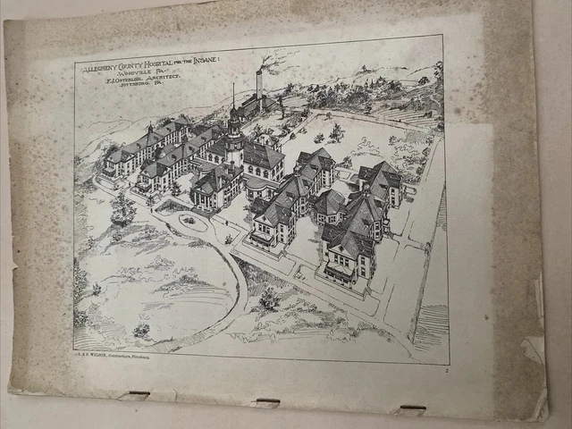 Antique Architecture  Booklet PA interstate architect and builder  Insane Asylum