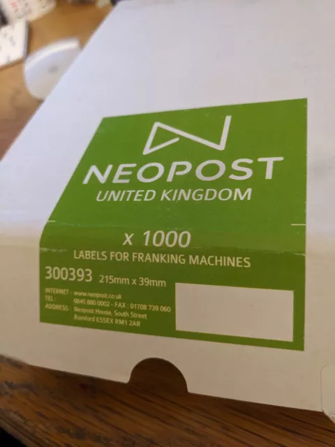 Quadient/Neopost 300393 franking labels x 1000