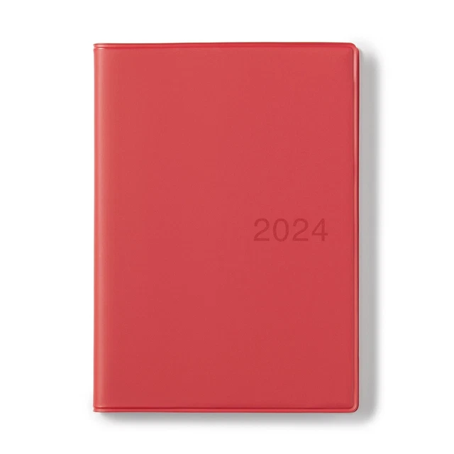 MUJI 2024 B6 Monthly Weekly Schedule Notebook Planner Red 26.32 PicClick