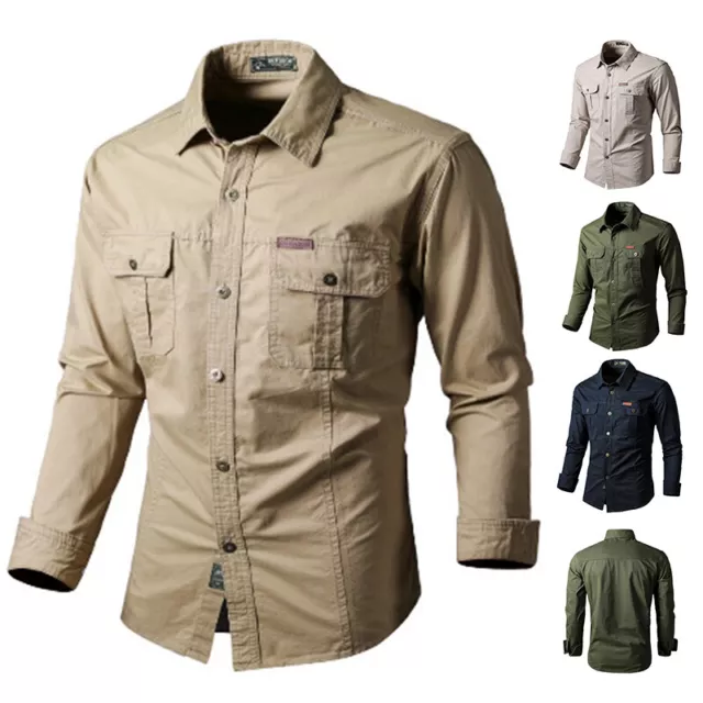 Chemise À Manches Longues Pour Hommes Haut D'automne Chemise Tactique #