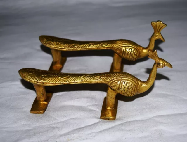 Restaurant Front Pair Door Handle Peacock Brass Handmade Gold Finish Handle RO28
