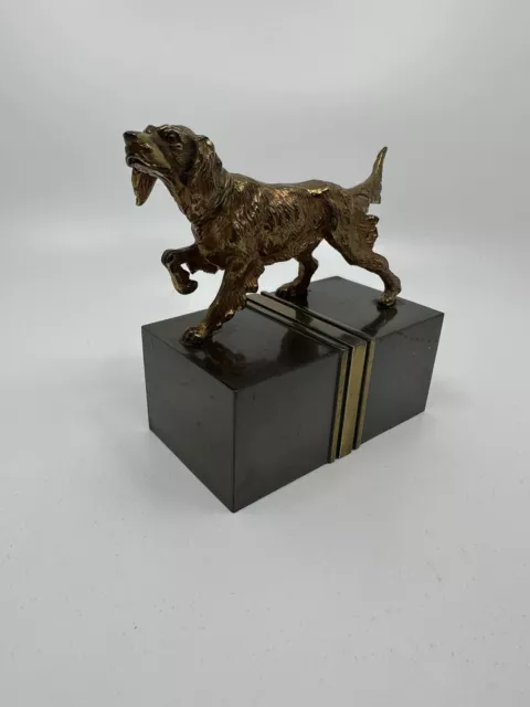 Brass or Bronze Irish Setter Dog Sculpture book end