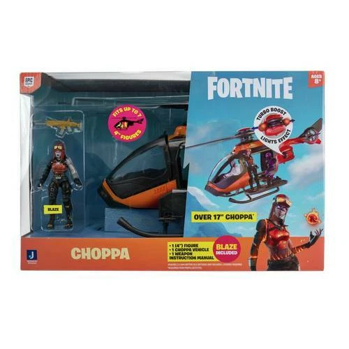 FORTNITE FEATURE VEHICLE The Choppa 43cm Toy Helicopter Boost Light + 10cm Blaze £36.59 ...