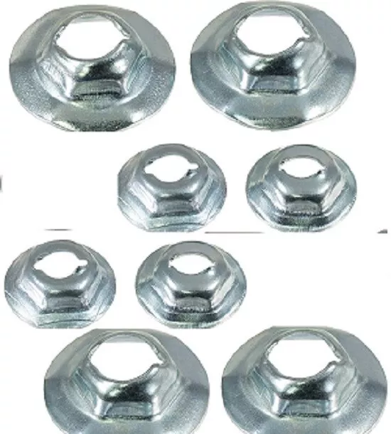 65 66 67 CAMARO CHEVELLE IMPALA NOVA 327 V-FLAGS FENDER EMBLEM  PKG  w/ NUTS 2