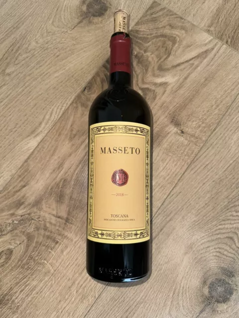 MASSETO ornellaia 2018 bottiglia vuota Con Tappo Di Sughero