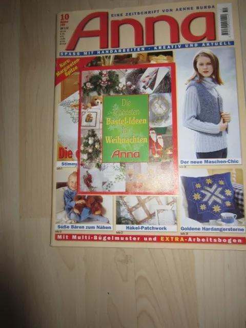 Zeitschrift Anna Burda Spass mit Handarbeiten Stricken Sticken Nähen Patchwork