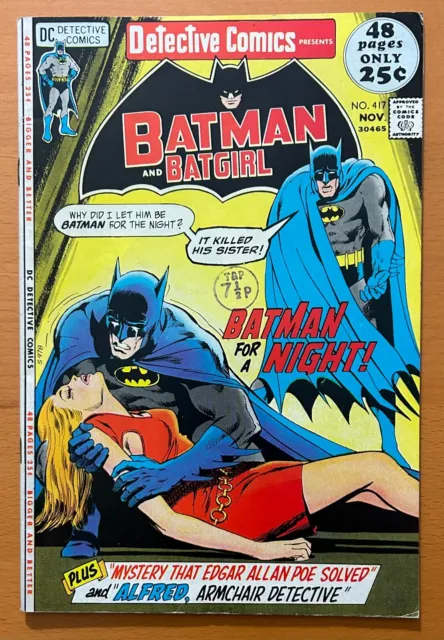 Batman Detective Comics #417 (DC 1971) FN+ Bronze Age Comic