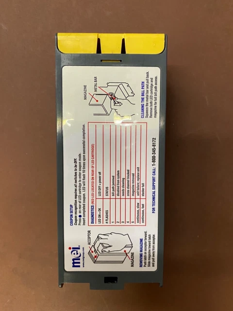MEI Mars 2700 2500 2512 2502 Validator Stacker 90Day Warranty Clean Working