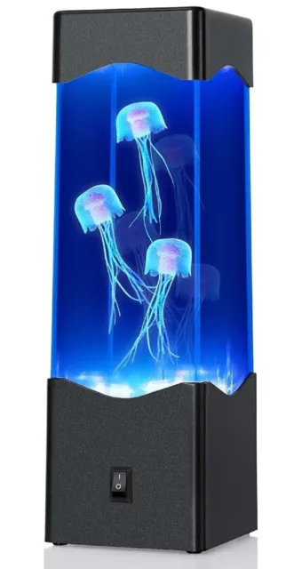 USB Powered Aquarium Night Lights Multi-Color Jellyfish Lava Lamps Home 7 Colors