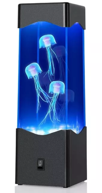 USB Powered Aquarium Night Lights Multi-Color Jellyfish Lava Lamps Home 7 Colors