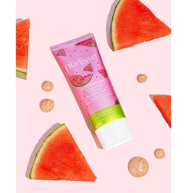 Cáscara de pulido energizante de sandía Purlisse 2 minutos 2,5 fl oz