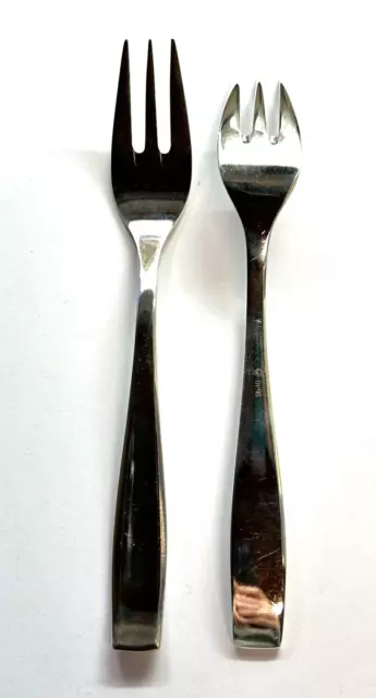 6 Kuchengabeln 90er Silber Auflage Ge-De Grah & Deppmeyer Art Deco 14,4 cm