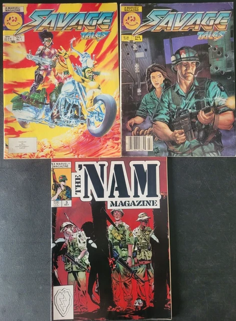 Savage Tales Magazine #1 & 3 (1985) Marvel Comics 1St Appearance The 'Nam! Bonus