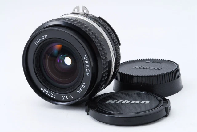 [EXC+4] Nikon Ai-s AIS Nikkor 20mm F/3.5 MF Wide Angle Lens From Japan