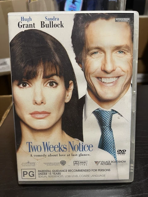 TWO WEEKS NOTICE (DVD 2002) Region 4 Comedy,Romance, Sandra