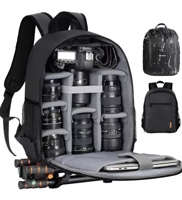 Camera Backpack Shoulder Bag Waterproof Case for Canon Nikon Sony DSLR Digital