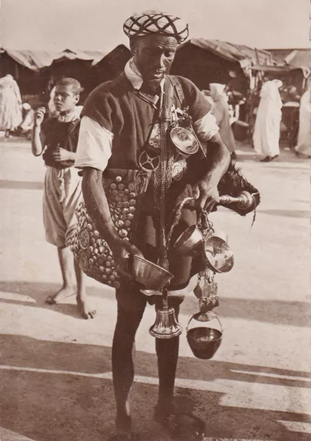 Carte postale postcard 10x15cm MAROC MOROCCO folklore un beau guerrab d'eau