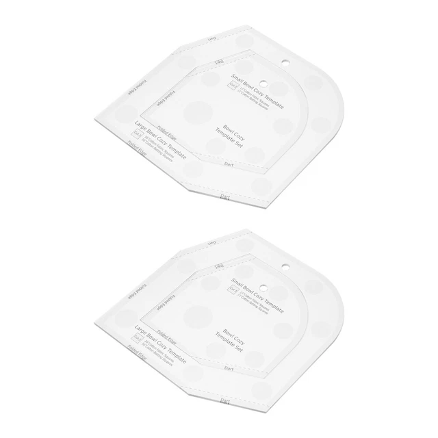2pcs Acrylschale Wrap Schablone Wrap DIY Schablone Schüssel Matte Patchwork