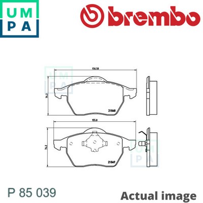 Set Pastiglie dei Freni Freno A Disco Per VW Transporter/IV/BUS/Caravelle/Multivan/T4/Mk 2.4L 
