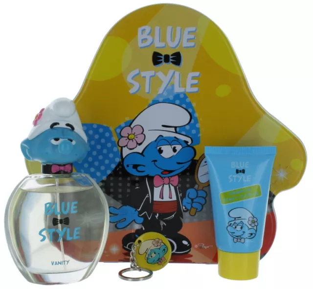 The Smurfs Vanity by Hanna-Barbera for KidsSET: EDT Sp 3.4 + KeyChain + Shower G